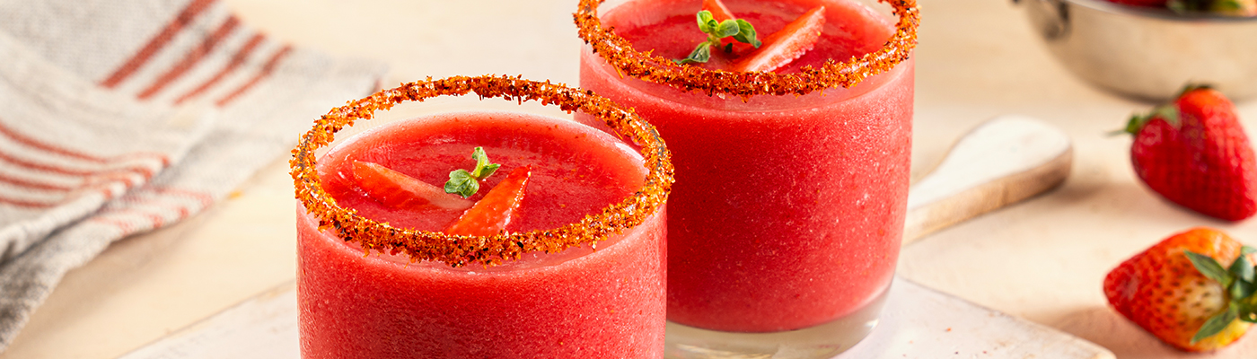 Receta Spicy Margarita de jamaica y fresas